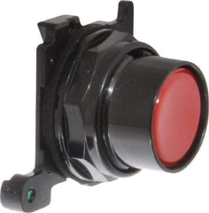 Eaton Cutler-Hammer - Flush Pushbutton Switch Operator - Red, Round Button, Nonilluminated - USA Tool & Supply