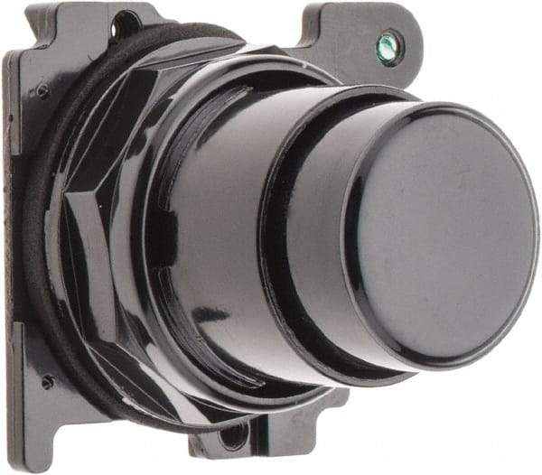 Eaton Cutler-Hammer - Extended Straight Pushbutton Switch Operator - Black, Round Button, Nonilluminated - USA Tool & Supply