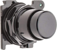 Eaton Cutler-Hammer - Extended Straight Pushbutton Switch Operator - Black, Round Button, Nonilluminated - USA Tool & Supply
