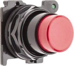 Eaton Cutler-Hammer - Extended Straight Pushbutton Switch Operator - Red, Round Button, Nonilluminated - USA Tool & Supply