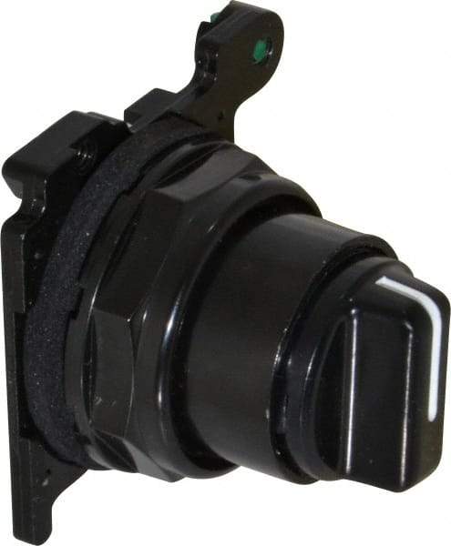 Eaton Cutler-Hammer - 30-1/2mm Mount Hole, 3 Position, Knob Operated, Selector Switch Only - Black, Maintained (MA) - Momentary (MO), Corrosion Resistant, Oil and Watertight - USA Tool & Supply