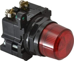 Eaton Cutler-Hammer - 120 VAC Red Lens Incandescent Indicating Light - Corrosion Resistant, Oiltight, Watertight - USA Tool & Supply