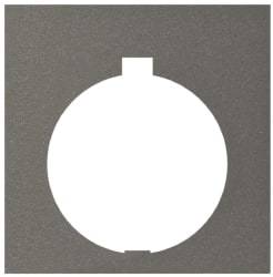 Eaton Cutler-Hammer - Square, Plastic Legend Plate - Blank - Black and Red Background, Black Letters, 30-1/2mm Hole Diameter, 1.77 Inch Square - USA Tool & Supply
