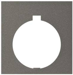 Eaton Cutler-Hammer - Square, Plastic Legend Plate - Blank - Black and Red Background, Black Letters, 30-1/2mm Hole Diameter, 1.77 Inch Square - USA Tool & Supply
