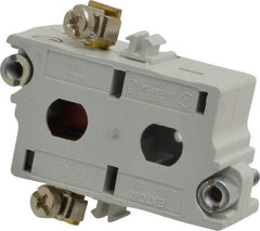 Eaton Cutler-Hammer - NC, 0.5 Amp, Electrical Switch Contact Block - 120 VAC/VDC, Pressure Terminal, 30-1/2mm Hole, For Use with E34 Operators, Standard 10250T - USA Tool & Supply