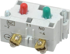 Eaton Cutler-Hammer - NO/NC, 0.5 Amp, Electrical Switch Contact Block - 120 VAC/VDC, Pressure Terminal, 30-1/2mm Hole, For Use with E34 Operators, Standard 10250T - USA Tool & Supply