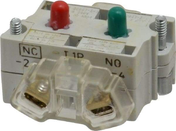 Eaton Cutler-Hammer - NO/NC, 0.5 Amp, Electrical Switch Contact Block - 120 VAC/VDC, Pressure Terminal, 30-1/2mm Hole, For Use with E34 Operators, Standard 10250T - USA Tool & Supply