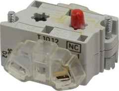 Eaton Cutler-Hammer - NC, 0.5 Amp, Electrical Switch Contact Block - 120 VAC/VDC, Pressure Terminal, 30-1/2mm Hole, For Use with E34 Operators, Standard 10250T - USA Tool & Supply