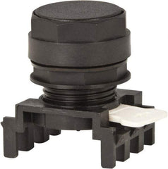 Eaton Cutler-Hammer - 25mm Mount Hole, Flush, Pushbutton Switch Only - Round, Black Pushbutton, Nonilluminated, Momentary (MO) - USA Tool & Supply