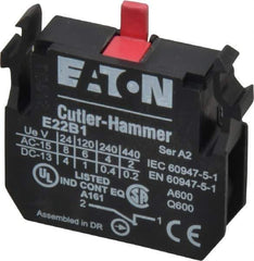 Eaton Cutler-Hammer - NC, Electrical Switch Contact Block - 22-1/2mm Hole, For Use with Indicating Lights, Pushbuttons - USA Tool & Supply
