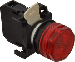 Eaton Cutler-Hammer - 120 VAC/VDC Red Lens Incandescent Indicating Light - Round Lens - USA Tool & Supply