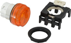 Eaton Cutler-Hammer - Round Pilot and Indicator Light Lens - Amber, 25mm Lens Diameter - USA Tool & Supply