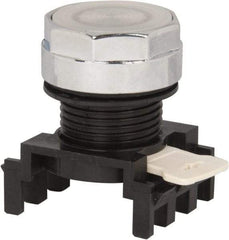 Eaton Cutler-Hammer - 25mm Mount Hole, Flush, Pushbutton Switch Only - Round, White Pushbutton, Illuminated, Momentary (MO) - USA Tool & Supply