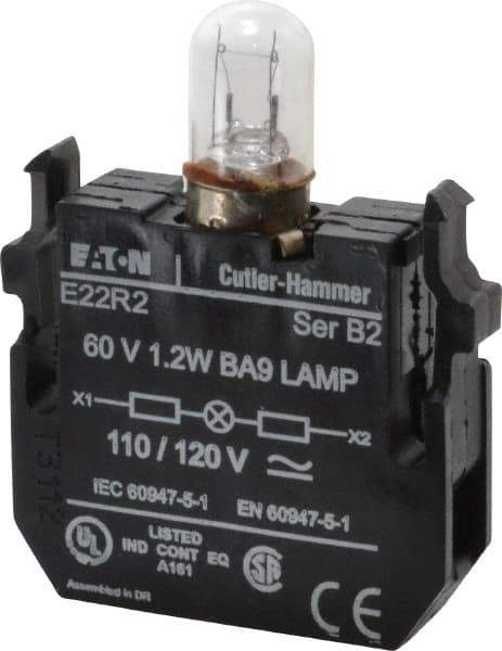 Eaton Cutler-Hammer - 120 VAC/VDC Incandescent Indicating Light - USA Tool & Supply
