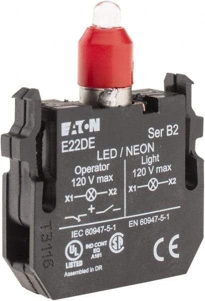 Eaton Cutler-Hammer - 24 VAC/VDC Red Lens LED Indicating Light - USA Tool & Supply