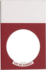 Eaton Cutler-Hammer - Rectangular, Aluminum Legend Plate - Blank - Silver Background, Black Letters, 22-1/2mm Hole Diameter, 1.17 Inch Wide x 1.77 Inch High - USA Tool & Supply