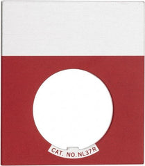 Eaton Cutler-Hammer - Legend Plate - Blank - Red Background, 22-1/2mm Hole Diameter - USA Tool & Supply