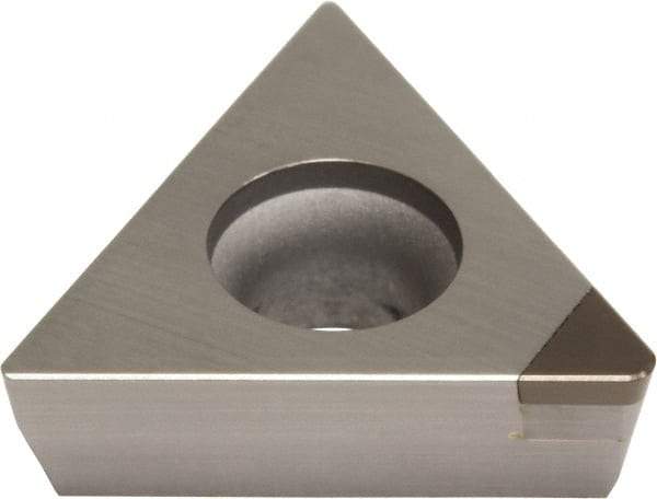 Sumitomo - TPGA221 Grade BN2000 PCBN Turning Insert - Uncoated, 60° Triangle, 1/4" Inscr Circle, 1/8" Thick, 1/64" Corner Radius - USA Tool & Supply