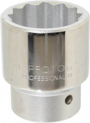 Proto - 1-11/16", 1" Drive, Standard Hand Socket - 12 Points, 3-1/4" OAL - USA Tool & Supply