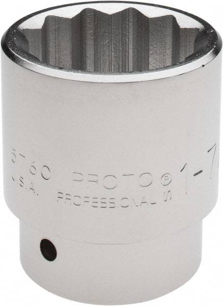 Proto - 1-7/8", 1" Drive, Standard Hand Socket - 12 Points, 3-5/16" OAL - USA Tool & Supply