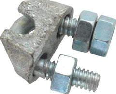 Value Collection - 3/16" Wire Rope U-Bolt Clip - Malleable Iron, Galvanized - USA Tool & Supply