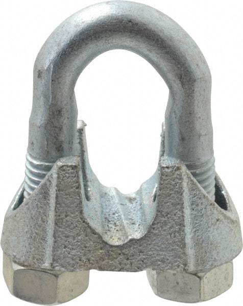 Value Collection - 5/8" Wire Rope U-Bolt Clip - Malleable Iron, Galvanized - USA Tool & Supply