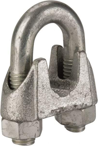 Value Collection - 3/4" Wire Rope U-Bolt Clip - Malleable Iron, Galvanized - USA Tool & Supply