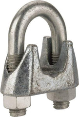 Value Collection - 1" Wire Rope U-Bolt Clip - Malleable Iron, Galvanized - USA Tool & Supply