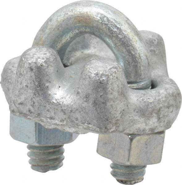 Value Collection - 1/8" Wire Rope U-Bolt Clip - Forged Steel, Galvanized - USA Tool & Supply