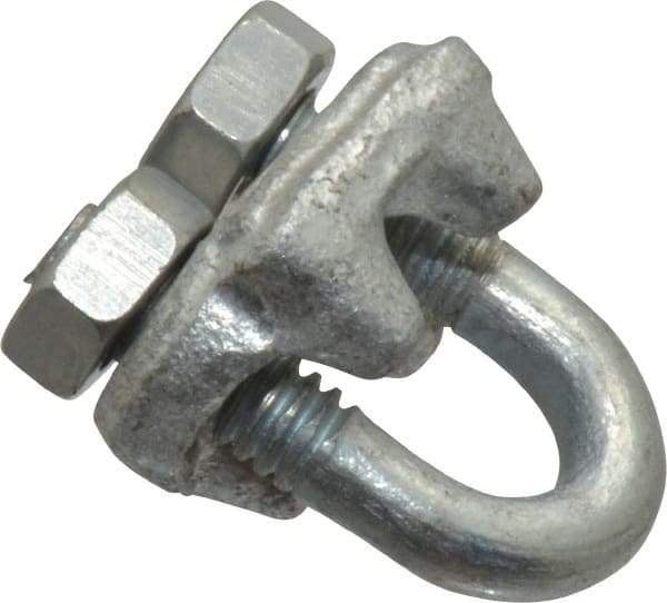 Value Collection - 3/16" Wire Rope U-Bolt Clip - Forged Steel, Galvanized - USA Tool & Supply