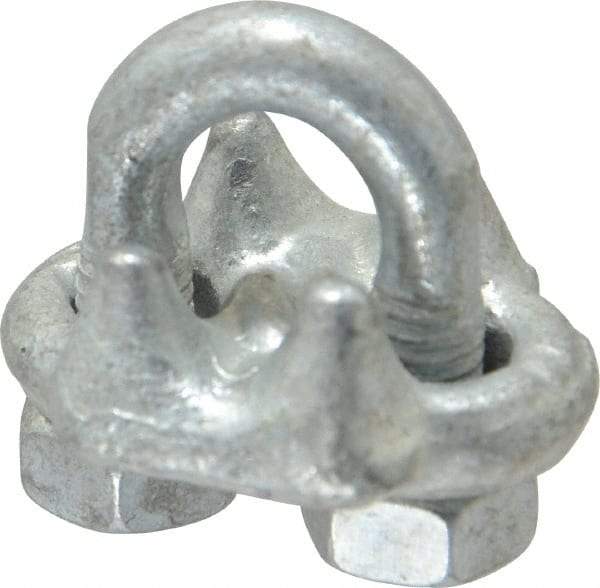 Value Collection - 1/4" Wire Rope U-Bolt Clip - Forged Steel, Galvanized - USA Tool & Supply