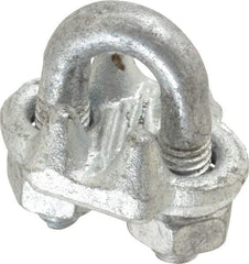 Value Collection - 5/16" Wire Rope U-Bolt Clip - Forged Steel, Galvanized - USA Tool & Supply