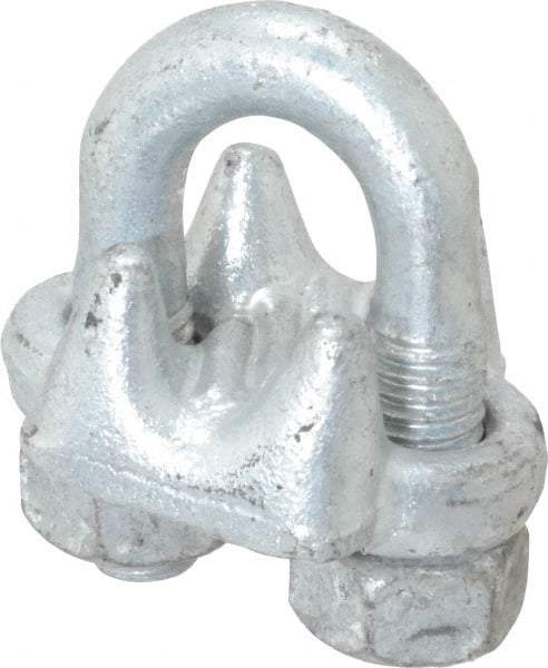 Value Collection - 3/8" Wire Rope U-Bolt Clip - Forged Steel, Galvanized - USA Tool & Supply