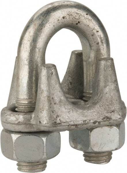 Value Collection - 7/8" Wire Rope U-Bolt Clip - Forged Steel, Galvanized - USA Tool & Supply