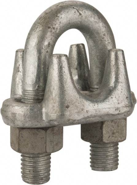 Value Collection - 1" Wire Rope U-Bolt Clip - Forged Steel, Galvanized - USA Tool & Supply