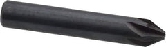 Keo - 1/4" Head Diam, 1/4" Shank Diam, 6 Flute 60° High Speed Steel Countersink - Bright Finish, 1-1/2" OAL, Single End, Straight Shank, Right Hand Cut - USA Tool & Supply