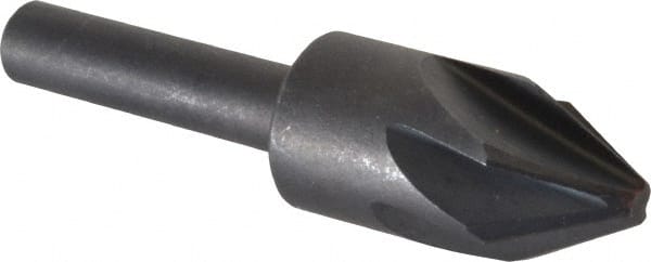 Keo - 1/2" Head Diam, 1/4" Shank Diam, 6 Flute 60° High Speed Steel Countersink - USA Tool & Supply