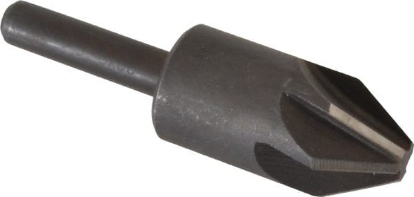 Keo - 5/8" Head Diam, 1/4" Shank Diam, 6 Flute 60° High Speed Steel Countersink - USA Tool & Supply