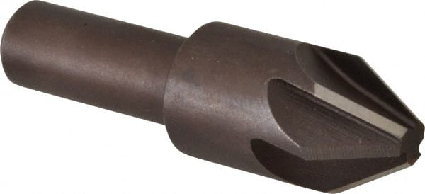 Keo - 3/4" Head Diam, 1/2" Shank Diam, 6 Flute 60° High Speed Steel Countersink - USA Tool & Supply
