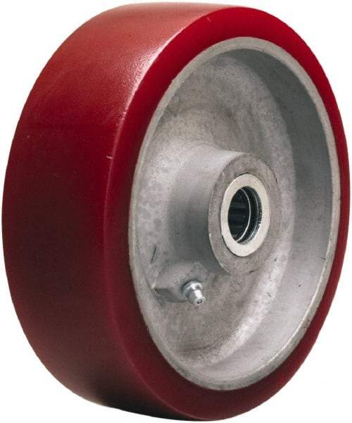 Hamilton - 6 Inch Diameter x 2 Inch Wide, Polyurethane on Aluminum Caster Wheel - 1,200 Lb. Capacity, 2-3/16 Inch Hub Length, 1/2 Inch Axle Diameter, Straight Roller Bearing - USA Tool & Supply