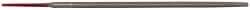 Simonds File - 6" Long, Second Cut, Round American-Pattern File - Double Cut, Tang - USA Tool & Supply