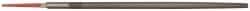 Simonds File - 8" Long, Second Cut, Round American-Pattern File - Double Cut, Tang - USA Tool & Supply