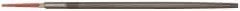 Simonds File - 8" Long, Second Cut, Round American-Pattern File - Double Cut, Tang - USA Tool & Supply