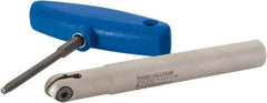 Iscar - 5/8" Cut Diam, 5/8" Shank Diam, 5.1" OAL, Indexable Ball Nose End Mill - 1.4" Head Length, Straight Shank, HCM D.62 Toolholder, HBF D.62, HBR D.62, HCR D.62 Insert - USA Tool & Supply