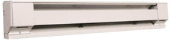 Marley - 48" Long, 277 Volt, 1000 Watt, 3413 BTU, Electric Baseboard Heater - Copper Element, Aluminum Fins, White - USA Tool & Supply