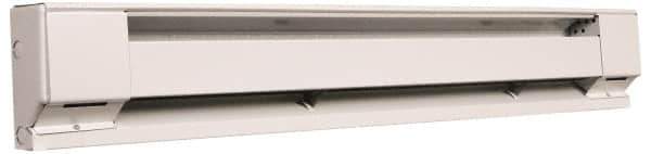 Marley - 48" Long, 208 Volt, 1000 Watt, 3413 BTU, Electric Baseboard Heater - Copper Element, Aluminum Fins, White - USA Tool & Supply