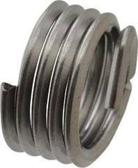 Recoil - M8x1.25 Metric Coarse, 8mm OAL, Free Running Helical Insert - 4-1/2 Free Coils, Tanged, Stainless Steel, Bright Finish, 1D Insert Length - Exact Industrial Supply