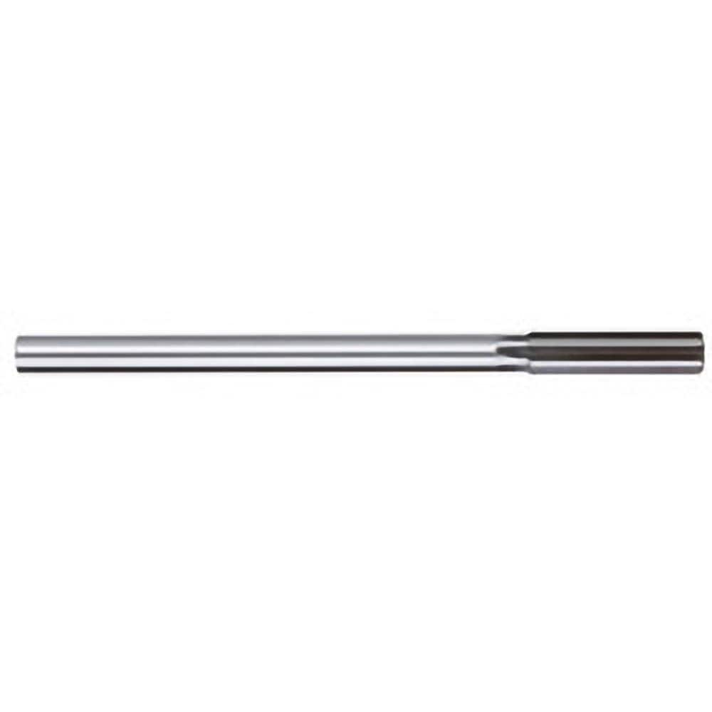 Chucking Reamer: 21/64″ Dia, 6″ OAL, 1-1/2″ Flute Length, Straight Shank, High Speed Steel 6 Flute