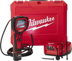 Milwaukee Tool - 0.3543 Inch Wide Camera Head, 9 Ft. Probe, 1x Magnification Rotating Inspection Camera - 0.3543 Inch Probe Diameter, 2.7 Inch LCD Display, 320 x 240 Resolution - USA Tool & Supply