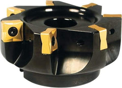 Sumitomo - 6 Inserts, 3" Cutter Diam, 0.575" Max Depth of Cut, Indexable High-Feed Face Mill - 3/8" Arbor Hole Diam, 1-3/4" High, SN.X Inserts, Series SumiMill Spider Mill - USA Tool & Supply